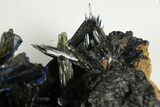 Glittering Dark-Green Vivianite Crystals - Ukraine #315585-1